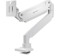 ONKRON Bras Écran PC Blanc à Ressort à Gaz 17""-49"", Support écran PC, 20 kg, VESA 75x75-100x100 mm, Inclinable, Rotatif G100-W