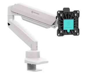 ONKRON Bras Ecran PC de 13-32 Pouces Poids de 10 kg, Support Ecran PC Bureau Ressort à Gaz VESA 75x75 & VESA 100x100, Bras d'Écran Articulé, Pied Écran Ordinateur, Monitor Arm Blanc G80-BW