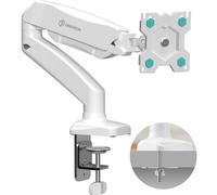 ONKRON Bras Ecran PC pour 13-32 Pouces Poids de 8 kg, Support Ecran PC Bureau Ressort à Gaz avec VESA 75x75 - VESA 100x100 mm, Pied Ecran PC Mouvement Plein, Bras d'Écran Articulé Blanc G80-W