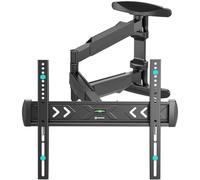 ONKRON Bras TV Mural Articulé pour 40-75 Pouces, Support Mural TV Universel Poids de 35 kg, Fixation Murale TV Long VESA 100x100-400x400, Support Television Pivotant Inclinable Noir NP47-B