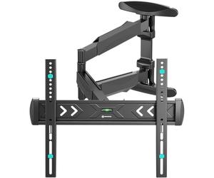 ONKRON Bras TV Mural Articulé pour 40" - 75" TV, Support Mural TV Universel Poids de 35 kg - Fixation Murale TV VESA 100x100 - VESA 400x400 mm/Support Television Mural Pivotant Inclinable NP47-B Noir