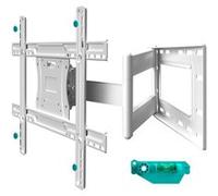 ONKRON Bras TV Mural Blanc pour 40 - 75 Pouces, Charge jusqu'à 68 kg - VESA 100x100 -600x400 mm/ Support Mural TV Orientale et Inclinable M7L-W Blanc Blanc G