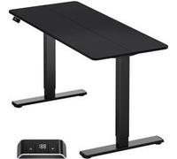 ONKRON Bureau Assis Debout avec Plateau 140 x 60 cm, Bureau Reglable en Hauteur Electrique avec Moteur Max Charge de 60 kg WDT221E-B Noir Noir G