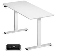 ONKRON Bureau Assis Debout avec Plateau 140x60 cm Bureau Reglable en Hauteur Electrique Max Charge de 60 kg WDT221E-W Blanc Blanc G