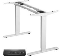 ONKRON Cadre Bureau Assis Debout Electrique avec 2 Moteurs, Table Ajustable en Hauteur Charge jusqu'à 100 kg - Pied de Bureau Reglable en Hauteur/Table Assis Debout Electrique CDF222E-W Blanc