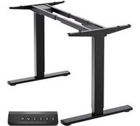 ONKRON Bureau Assis Debout Électrique avec Deux Moteurs, Reglable en Hauteur, Charge jusqu'à 100 kg - Pieds Bureau Ergonomique CDF222E-B Noir Noir G