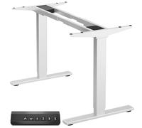 ONKRON Cadre Bureau Assis Debout Electrique avec 2 Moteurs, Table Ajustable en Hauteur Charge jusqu'à 100 kg - Pied de Bureau Reglable en Hauteur/Table Assis Debout Electrique CDF222E-W Blanc