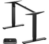 ONKRON Cadre Bureau Assis-Debout Électrique, Réglable en Hauteur, Max 70 kg, pour Plateaux 120-170 cm, Accessoire Bureau Travail WDF221E-B Noir Noir G