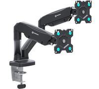 ONKRON G160 BLK Bras pour Moniteur PC, Support de Bureau pour Deux écrans de 13 à 32 Pouces Noir