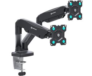 ONKRON G160 BLK Bras pour Moniteur PC, Support de Bureau pour Deux écrans de 13 à 32 Pouces Noir
