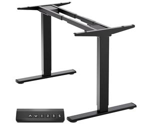 ONKRON Pied Bureau Assis Debout 2 Moteurs Charge Max de 100 kg, Gaming Bureau Reglable en Hauteur, Cadre de Bureau Assis Debout Électrique, Table Motorisé avec 3 Fonctions Mémoire Noir CDF222E-B