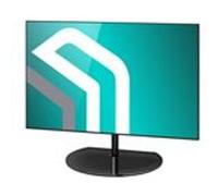 ONKRON Pied de Table Verre Trempé pour 32"- 65"Tele, Support TV sur Pied Pivotant de 35 kg - Pied TV Universel VESA 100x100 - VESA 400x400/ PT2-B Noir Noir G
