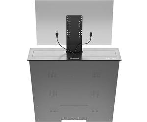ONKRON Support Ascenseur Motorise pour Ecran jusqu'à 24 Pouces, Elevateur Electrique Meuble Poids de 15 kg - Support Ecran Motorise VESA 75x75 & VESA 100x100 / Meuble Escamotable Ecran NWS-SC24 Noir