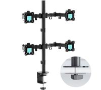 ONKRON Support Écran 4 Moniteurs 13-32" Charge 8 kg D421E-B Noir VESA 75-100