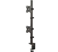 ONKRON Support Ecran PC 2 Ecran pour Deux 13-34 Pouces Écrans 8 kg Chacun, Pied Ecran PC Vertical VESA 75x75 & 100x100, Bras d'Écran Pivotant Rotatif, Support Ecran PC Bureau Inclinable Noir D208E-B