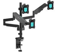 ONKRON Support Ecran PC 3 Ecran 13-32"" - Bras Ecran jusquà 8 kg Chacun, Max VESA 100x100 - Bras d'Écran Plein Mouvement Noir,