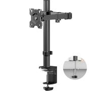 ONKRON Support Ecran PC pour 13-34 Pouces, Bras Ecran PC Poids de 8 kg, Support Moniteur Bureau Hauteur Réglable, VESA 75x75 & 100x100, Pied Écran PC Rotatif, Inclinable, Pivotant Noir D121E-B