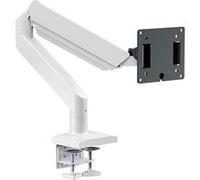 ONKRON Support Ecran PC pour 13 - 55 Pouces, Bras Ecran PC Poids de 25 kg, Support Ecran PC Bureau VESA 75x75 - 100x100, Bras d'Écran Inclinable Pivotant Rotatif, Noir et Blanc G110-BW Noir et Blanc G