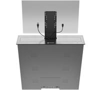 ONKRON Support Ecran pour 17-27 Pouces Moniteur jusqu'a 15 kg, Ascenseur Motorise VESA 75x75-100x100, Electrique Escamotable, Elevateur Moniteur Encastrable, Support Écran Inclinable Noir NWS-SC27
