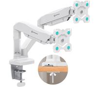 Onkron Support écran PC G160-W pour 2 écrans 13-32 pouces jusqu'à 8 kg VESA 75x75-100x100 blanc