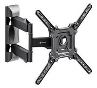 ONKRON Support Mural TV 32-65 Pouces, jusqu'à 35 kg, VESA 100x100 à 400x400, Inclinable Pivotant M4-B Noir Noir G