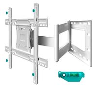 ONKRON Support Mural TV Orientable et Inclinable 40-75 Pouces, Support TV Mural 68 kg, Accroche Television Murale VESA 100x100-600x400, Fixation Murale TV, Bras Télé Longue Portée Blanc M7L-W