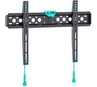 Support Mural TV Fixe pour 43-85 Pouces, jusqu'à 68 kg, VESA 75x75 à 600x400, Support TV Extra Plat FM6-B Noir