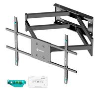 ONKRON Support Mural TV Longue Portée pour 42-110 Pouces, Accroche Television Poids de 100 kg, Fixation Murale Tele VESA 100x100-800x600, Support TV Mural Orientable Inclinable Pivotant Noir M8L-B