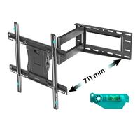 ONKRON Support Mural TV Orientable et Inclinable pour 40-75 Pouces, Support TV Mural Poids 68 kg, Accroche Tele VESA 100x100-600x400, Bras Tele Longue Portée, Fixation Murale TV Noir M7L-B