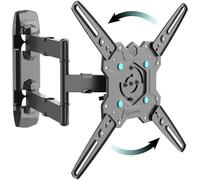 ONKRON Support Mural TV Orientable pour 32" - 65" Écran, Accroche Television Poids de 41 kg, Support TV Mural Inclinable VESA 100x100-400x400, Fixation Murale Tele, Bras Télé Rotatif Noir M4R-B