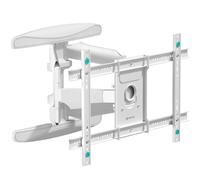 ONKRON Support Mural TV Orientable pour 40-75 Pouces, Fixation Murale TV Poids de 45,5 kg, Bras Télé VESA 200x100-600x400, Accroche Television Mural, Support Tele Pivotant Inclinable Blanc M6L-W