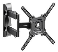 ONKRON Support Mural TV pour 32-65 Pouces Poids de 35 kg, Bras Television Mural VESA 100x100-400x400, Support TV Mural Orientable, Fixation Tele Murale Inclinable, Accroche Tele Pivotant Noir M4-B