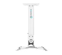 ONKRON Support pour Videoprojecteur & Retroprojecteur de 10 kg, Plafond Telescopique Universel - Bras Long/Supports pour Vidéoprojecteurs K5A-W Blanc