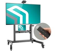 ONKRON Support TV motorisé 50""-100"", jusqu’à 130 kg, VESA 200x200-1000x600, Chariot Inclinable, Meuble TV à roulettes TS1991E-B