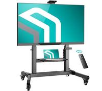 ONKRON Support TV Motorisé avec roulettes pour 50” - 100”, Pied TV Universel Charge Max 130 kg, Support Television sur Pied Electrique VESA 1000x600 Max, Chariot Tele Inclinable Noir TS1991E-B