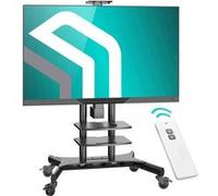 ONKRON Support TV Motorisé Electrique pour 50"- 86" TVs, 90 kg -VESA 200x200 - 800x500 mm/Support TV sur Pied Roulette Hauteur Réglable TS1881E-B Noir Noir G