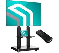 ONKRON Support TV Motorisé pour 50""-120"" Grands TVs max 120 kg, Support TV sur Pied à Roulettes max VESA 900x800, Noir TS2811E-B