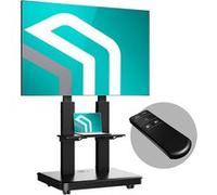 ONKRON Support TV Motorisé pour 50"-120" Grands TVs Max 125 kg, Support TV sur Pied avec roulettes Max VESA 900x800 Support Television Électrique, Chariot Tele Mobile Hauteur Reglable Noir TS2811E-B
