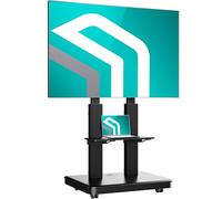 ONKRON Support TV Motorisé pour 50"-120" Grands TVs Max 125 kg, Support TV sur Pied avec roulettes Max VESA 900x800 Support Television Électrique, Chariot Tele Mobile Hauteur Reglable Noir TS2811E-B