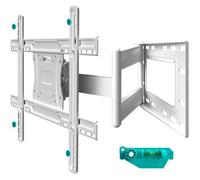 ONKRON Support TV Mural 40""-75"", Bras TV articulé jusqu'à 68 kg, VESA 100x100-600x400, Inclinable et Pivotant M7L-W Blanc