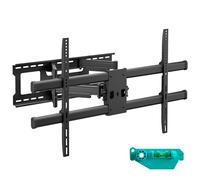ONKRON Support Mural TV Bras Articulé pour 42"-120" , jusqu'à 100 kg, VESA 200x100 à 1000x600, Fixation Murale TV M10-B Noir Noir G
