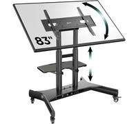 ONKRON Support TV roulettes 50-83 Pouces, 65 kg, Max VESA 800x500, TS1380-B