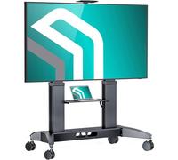 ONKRON Aluminium Support TV Roulettes pour Ecran 70-110 Pouces, Meuble TV,130 kg - VESA 1000x600mm / Support TV Universel Hauteur Réglable TS2821-B Noir G