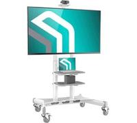 ONKRON Support TV Roulettes Blanc pour 50 - 86 TVs, jusqu'à 90,9 kg, VESA 200x200 - 800x500/TV Chariot à Roulettes Hauteur Réglable TS1881-W Blanc Blanc G
