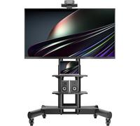 ONKRON Support TV roulettes pour 40-70 Pouces, Support Television Professionnel Poids de 60,5 kg, Chariot Télé Mobile Max VESA 600x400, Support TV sur Pied avec roulettes Noir TS1552-B