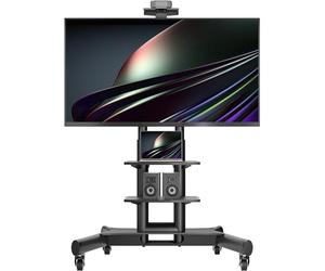 ONKRON Support TV roulettes pour 40-70 Pouces, Support Television Professionnel Poids de 60,5 kg, Chariot Télé Mobile Max VESA 600x400, Support TV sur Pied avec roulettes Noir TS1552-B