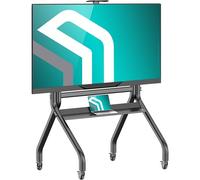 ONKRON Support TV roulettes Professionnel pour 60-120 Pouces, Pied TV Universel Charge Max 150 kg, Support Télé sur Pied Roulant VESA 200x200-1000x600, Chariot Tele Mobile Noir TS2080-B