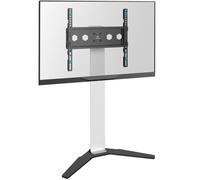 ONKRON Support TV sur pied noir et blanc 26-65 pouces, jusqu’à 35 kg, VESA 100x100-400x400, Pied TV avec hauteur réglable TS1140-W