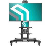 ONKRON Support TV roulettes pour 40-70 Pouces TVs, Meuble TV sur roulettes Professionnel Poids de 45,5 kg - Support TV Mobile Roulette VESA 100x100 - VESA 600x400/Pied TV a roulettes TS1552-B Noir