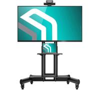 ONKRON Support TV roulettes pour 40-70 Pouces, Support Tele Professionel Charge Max 55 kg, Support TV sur Pied avec roulettes Max VESA 600x400, Pied TV Roulette Mobile Hauteur Réglable Noir TS1551-B